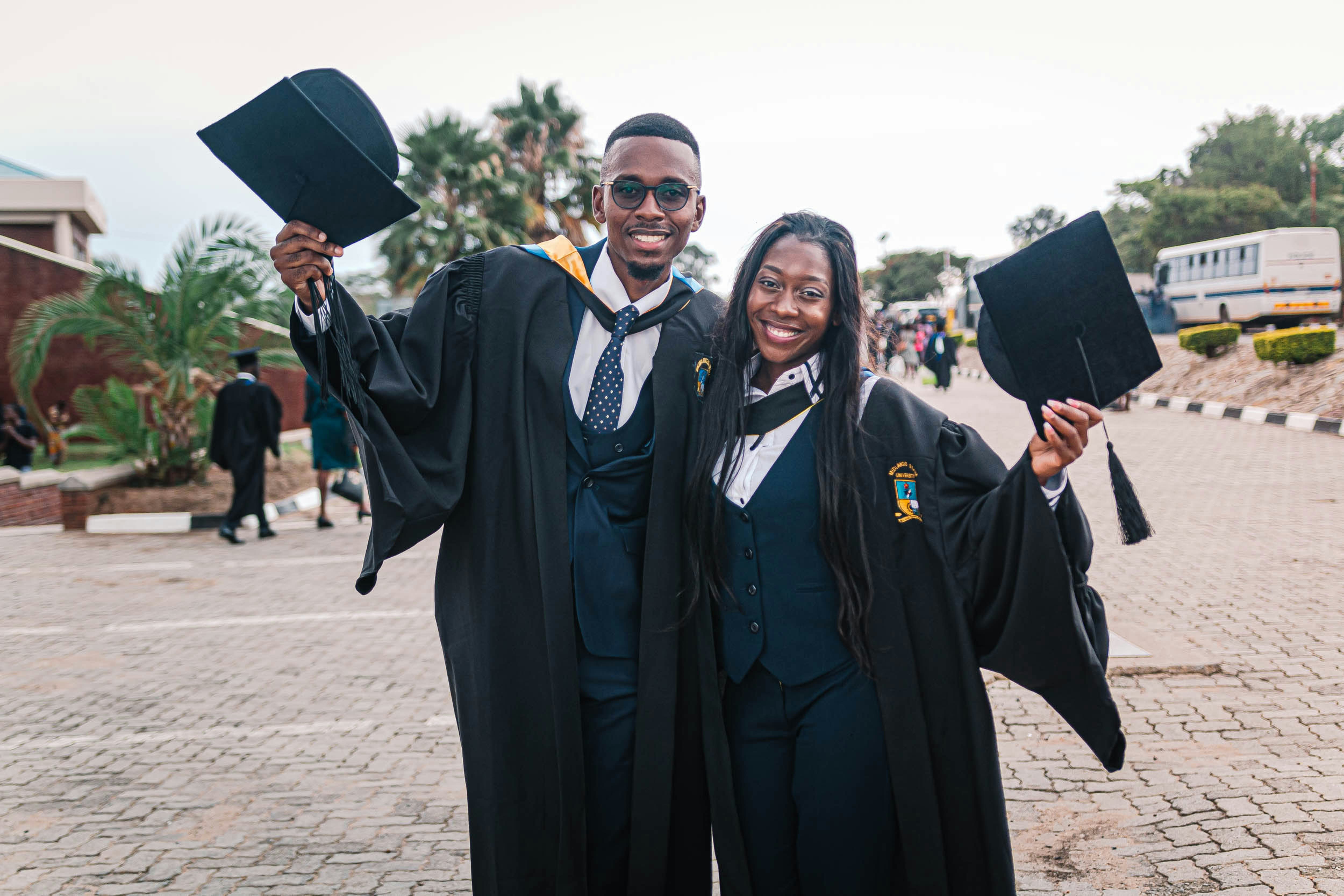 African students celebrating study abroad success